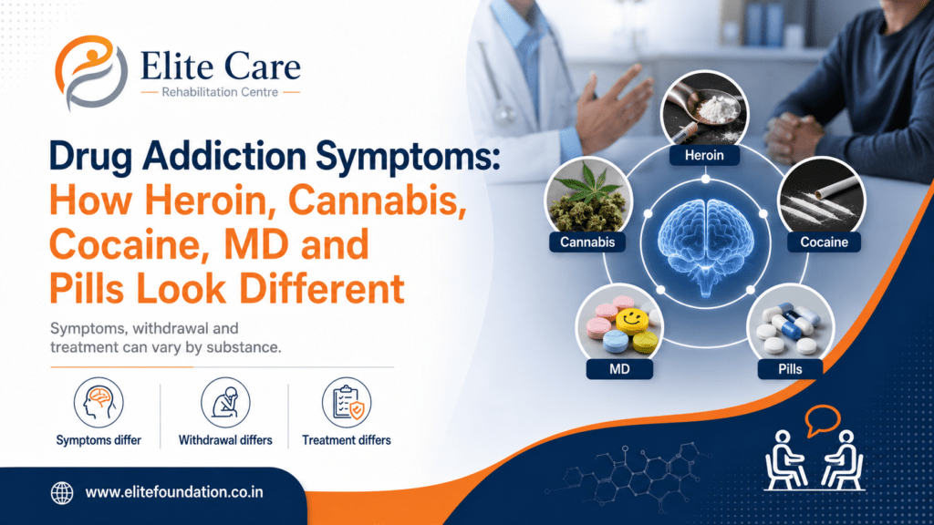Drug Addiction Symptoms: How Heroin, Cannabis, Cocaine, MD and Pills Look Different